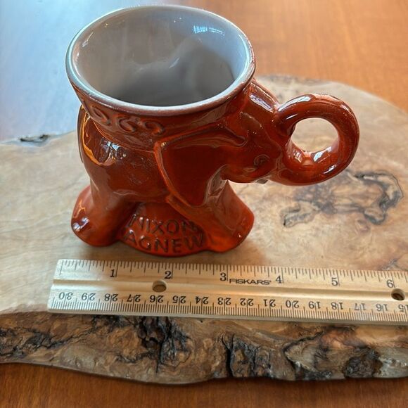 Vintage Frankoma GOP 1969 Nixon Agnew Political Mug - Picture 3 of 6